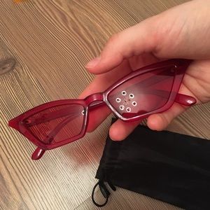 Red retro style sunglasses